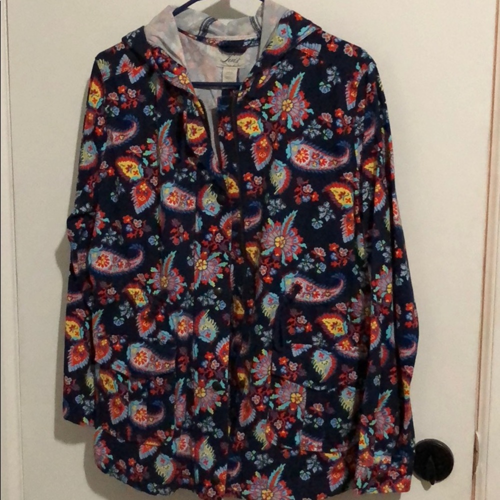 Denim Levi’s jacket. Heavy material, vibrant print